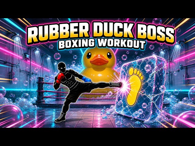 🫧 RUBBER DUCK BOSS BOXING 🐥 Bubble Bath Workout | Interactive Rhythm Game ⚡️ Immersive Warm Up