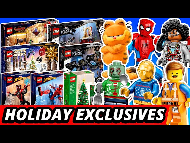 LEGO NEWS! Holiday Exclusives! NEW LEGO Movie! Garfield?! Spider-Man Figures! Wakanda Forever Secret