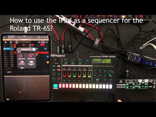 How to use the IPad as a sequencer for the Roland TR-6S?