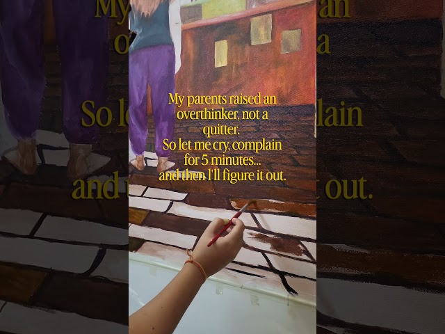 Never a quitter #viral #art #workingartist #acrylicpainting #diy #relatable  #reelideas #shorts