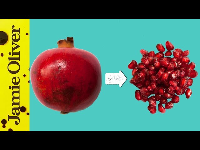 How To De-Seed A Pomegranate | Jamie’s 1 Minute Tips