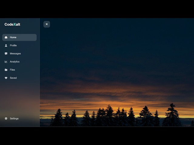 Responsive Sidebar Menu with HTML & CSS | Glassmorphism UI