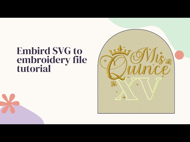 Embird SVG to embroidery file conversion tutorial