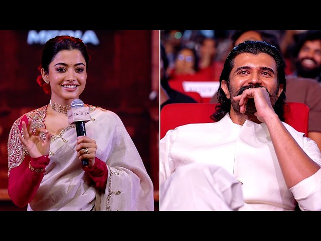 Heroine Rashmika Mandanna Speech at Ranabaali Grand Pre Release Event | Vijay Deverakonda | Hit Tv
