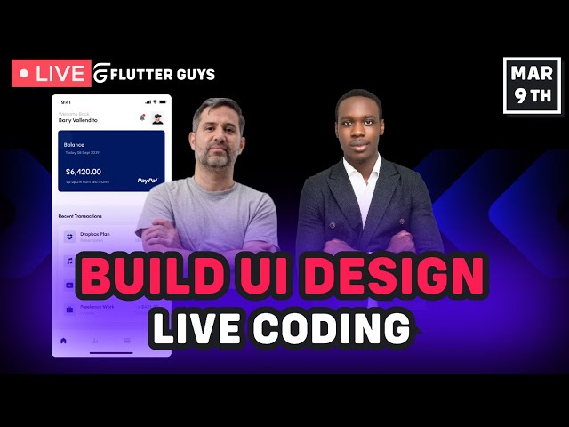 Build flutter app - Live coding [Part 1]