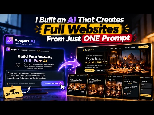 I Built an AI That Creates Full Websites From Just ONE Prompt
