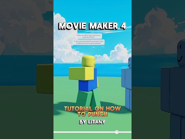Tutorial on how to Punch by Litany in MovieMaker4! #roblox #robloxanimation #moviemaker4 #robloxedit
