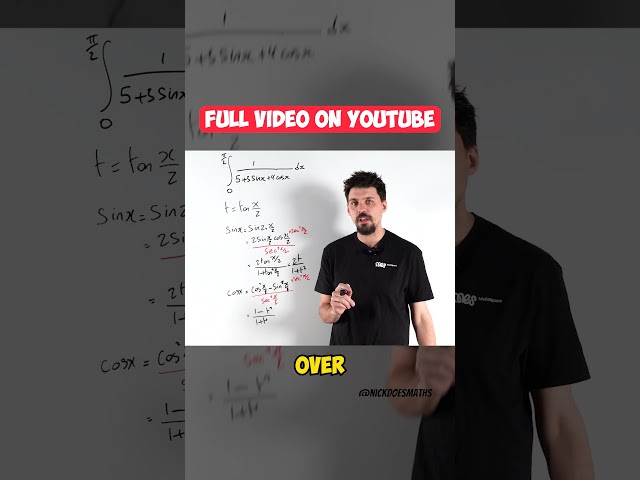 Weierstrass Substitution | Full Video on YouTube