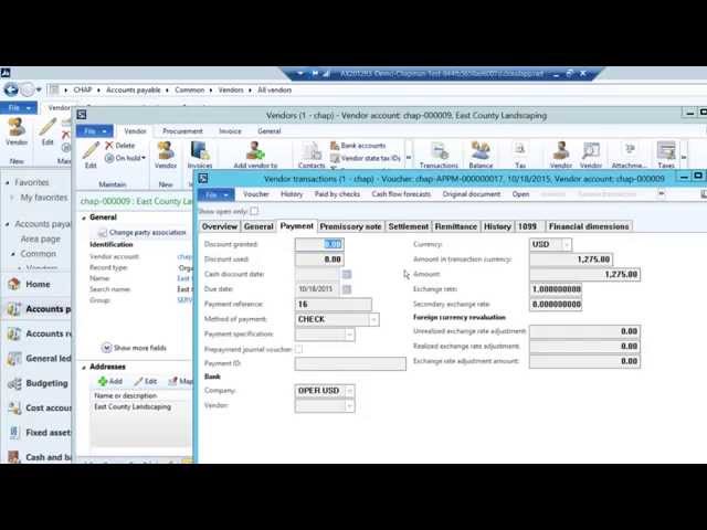 Simple Accounts Payable Processing in Dynamics AX 2012