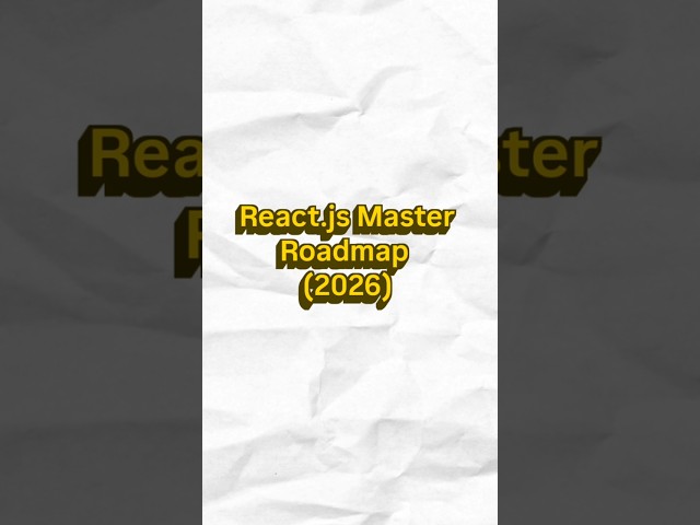 React js Master Roadmap in 2026..🚀 #react #roadmap2026 #frontend