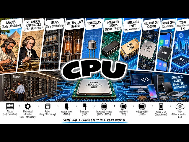 The History of the CPU: From Room-Sized Computers to Billions of Transistors