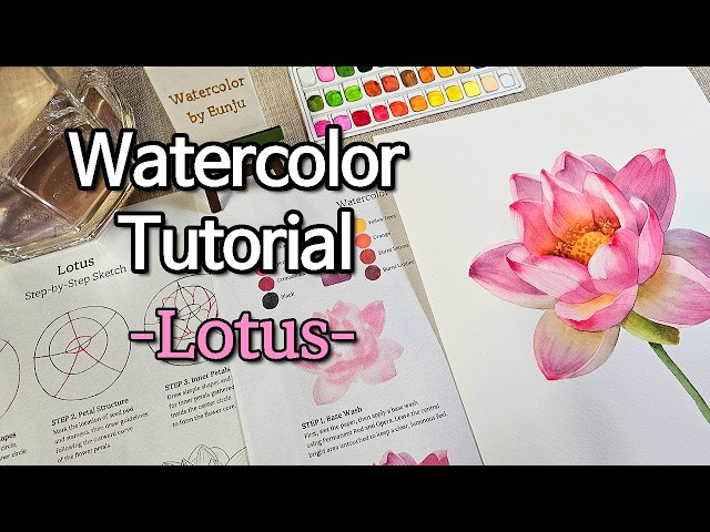 Watercolor Lotus — Step-by-Step From Sketch to Finish