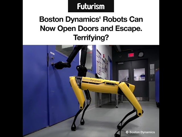Boston Dynamics' SpotMini Opens A Door