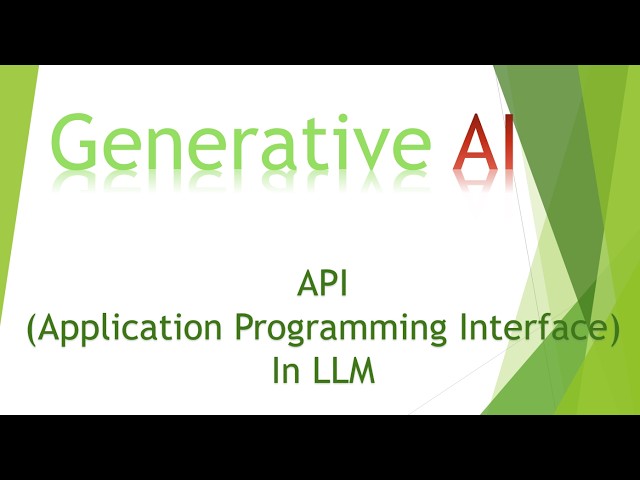 API - Application Programming Interface in LLM| Theory