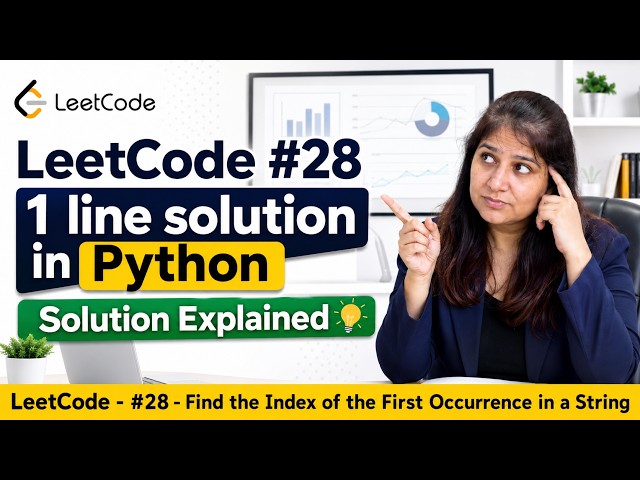 LeetCode #28: Find the Index of the First Occurrence in a String | 1-Line Python Solution