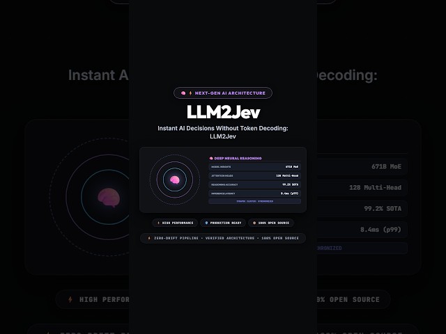 Instant AI Decisions Without Token Decoding: LLM2Jev ⚡