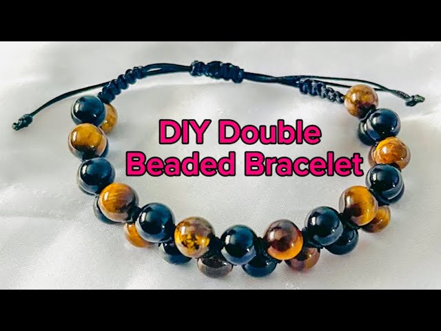 Easy tutorial for 2 layer beaded bracelet.