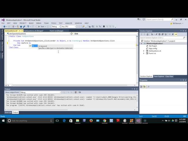 08 - Declaring a Variable With Visual Basic