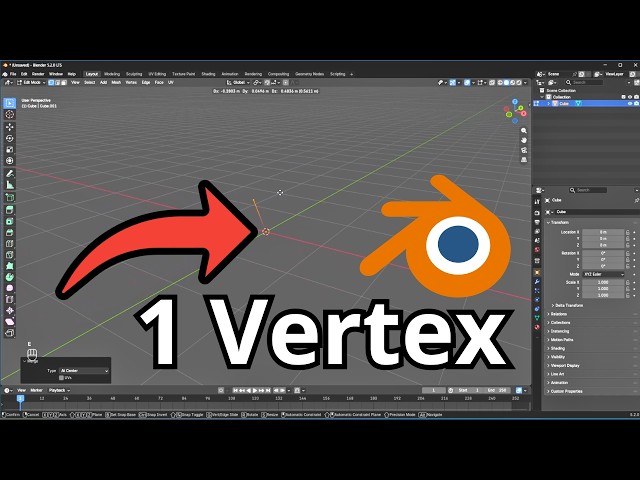 Blender Single VERTEX (Fast beginner Tutorial)