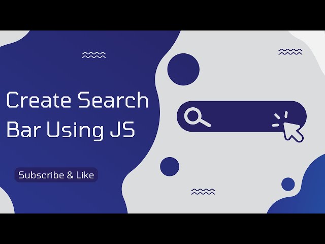 Create Working Search Filter Bar Using JavaScript