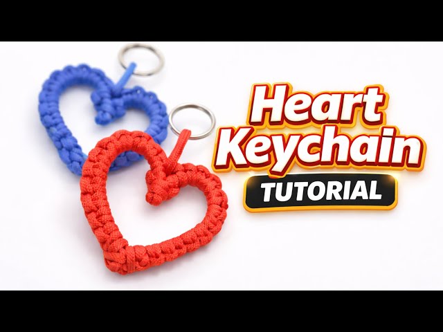 DIY Easy Macrame Heart Keychain | Macrame Keychain Tutorial 