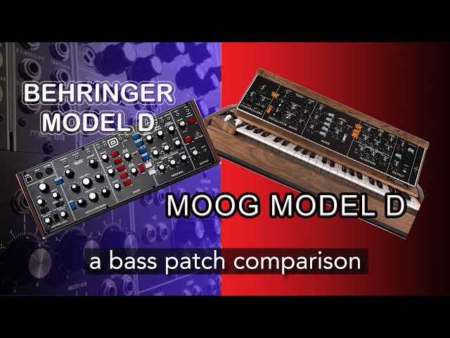 Behringer Model D vs Moog Model D  -  A Bass Patch Comparison