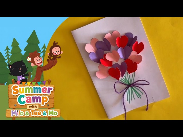 Craft: Create a Heart Bouquet with Tee & Mo! 💐❤️ | Milo’s Creations | DIY for Kids