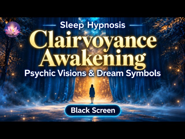 Clairvoyance Awakening ✨ Clear Psychic Visions & Dream Symbols Sleep Hypnosis | Black Screen
