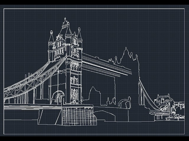 Tower Bridge London | Convert to AutoCAD Drawing – part 5