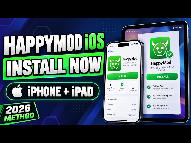 HappyMod iOS Tutorial 2026 ✅ How to Install HappyMod on iPhone & iPad (Official Method)