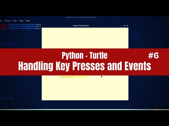 Python Turtle -6 | Handling Key Presses and Events | Inside Python