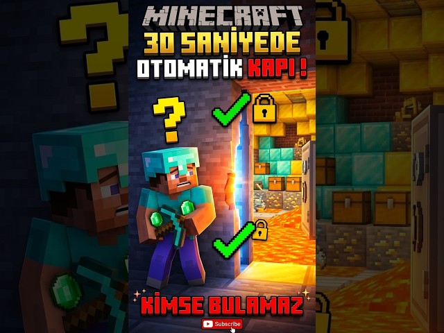 How to Make a Hidden Door in Minecraft in 30 Seconds! 🤫🔒 #minecraft #shorts