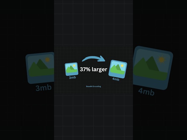 the major issue with using Base64 encoding to store images #coding
