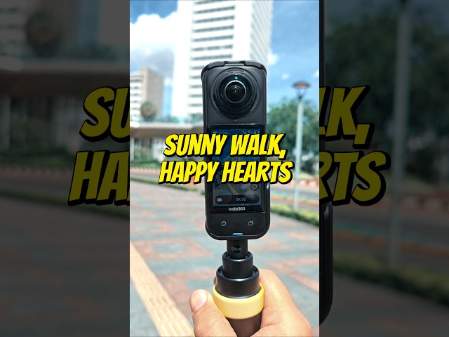 Sunny Walk, Happy Hearts ❤️ #Insta360X5 @insta360