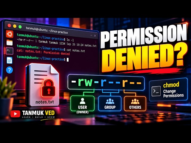 Linux Files, Permissions & Users Explained | chmod, chown, Users, Groups & sudo