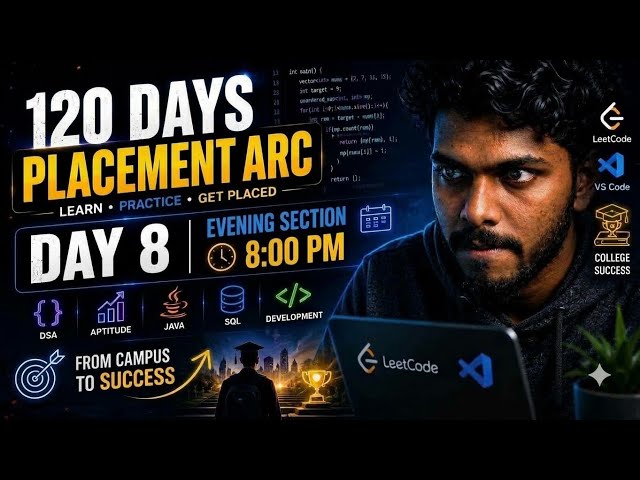 DAY 8 | STRINGS + AVERAGE 🔥 | Java String Methods + DSA Practice | 120 Days Placement Arc
