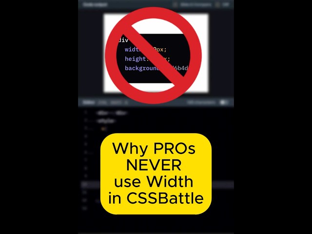 Why PROs NEVER use Width in CSSBattle 🧐  #cssbattle #coding #programming #code #csstricks