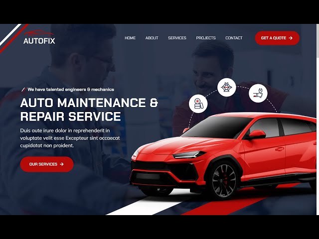 FREE RESPONSIVE AUTO MAINTENANCE & REPAIR SERVICE WEBSITE TEMPLATE 2023