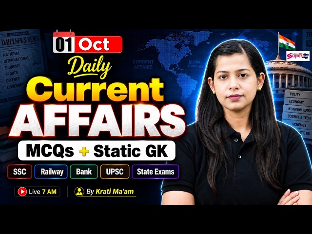 Current Affairs Today | 1 Oct Current Affairs 2026 | Daily Current Affairs by Krati Mam | Testbook