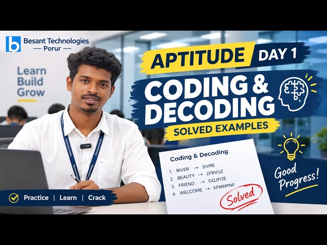 Coding & Decoding Aptitude Class | Learn Easy Tricks & Solve Faster | Besant Technologies Porur