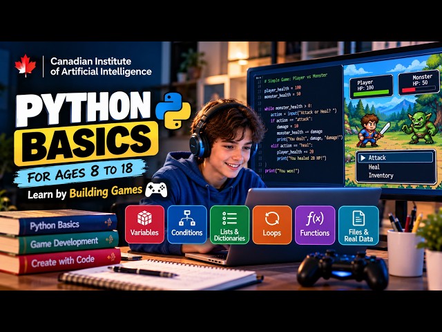 Python Basics for Kids & Teens (Ages 8–18) | Canadian Institute of Artificial Intelligence