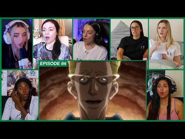 [GIRLS REACT] Bomber's Identity Revealed | HxH Ep 64 Girl Reaction Mashup