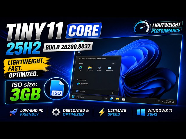 tiny11 Core 25H2 Review – Lightweight Windows 11 Test