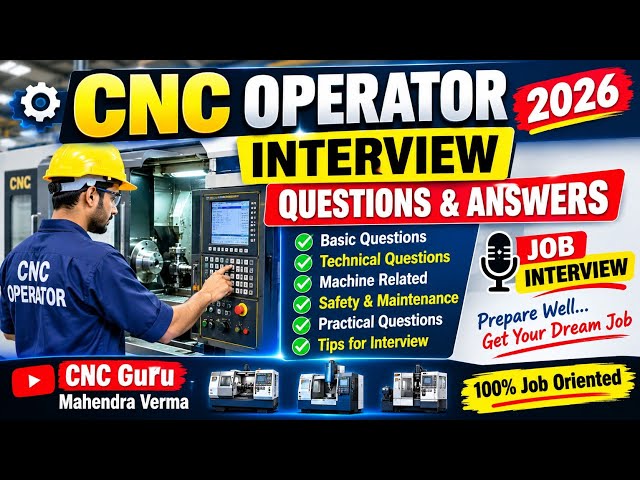CNC Operator Interview Questions & Answers 2026 | Latest CNC Job Interview Questions | CNC Guru
