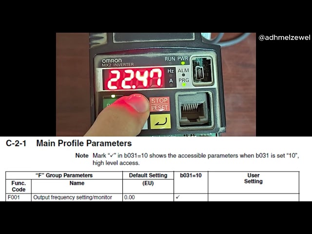 Omron MX2 VFD Programming & Setup | Reset, Wiring & Monitoring Parameters