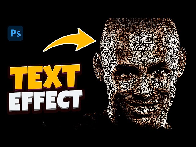 Text Portrait effect - Photoshop Tutorial