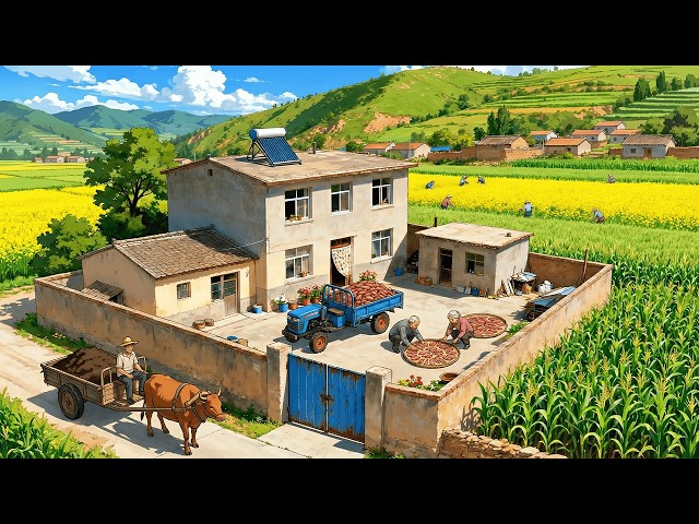 Peaceful Days in the Countryside: Harvesting Sweet Potatoes - Ghibli - Style Video