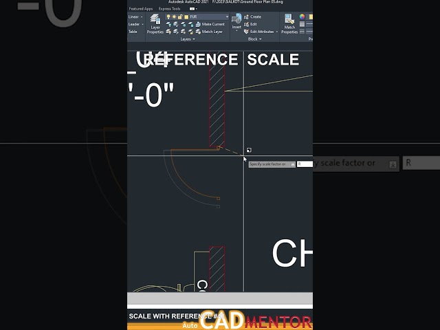 Scale with Referene #42 | AutoCAD tutorial for beginners | AutoCAD basics