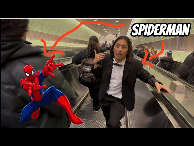 Explaining Spider-Man on a Crowded Escalator