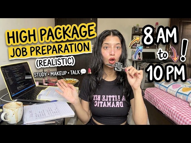 I'm a Software Developer Preparing for High Package Jobs | My Real Day (Study, Makeup, Long Talk)